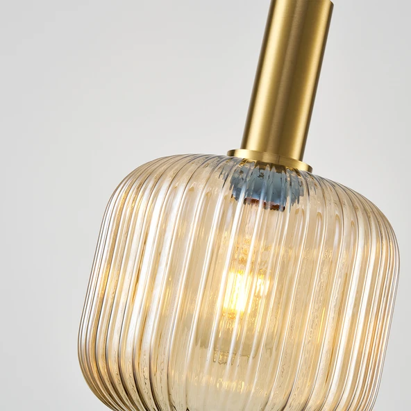 Apliqa Celia Eskitme Bal Camlı Tekli Sarkıt Avize - Resim 4