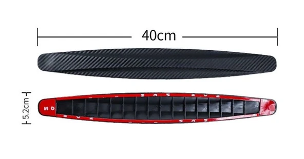 Araba Tampon Koruyucu Karbon Desenli Siyah Beyaz - 2