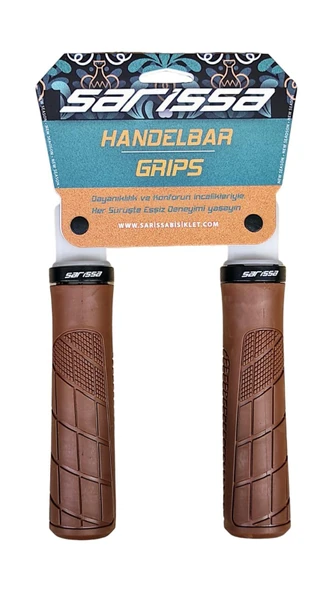 SARİSSA PVC Elcik Ergonomik Destekli Yapı Kaymaz Tasarım Vidalı Bisiklet Elciği Kahverengi ürün görseli