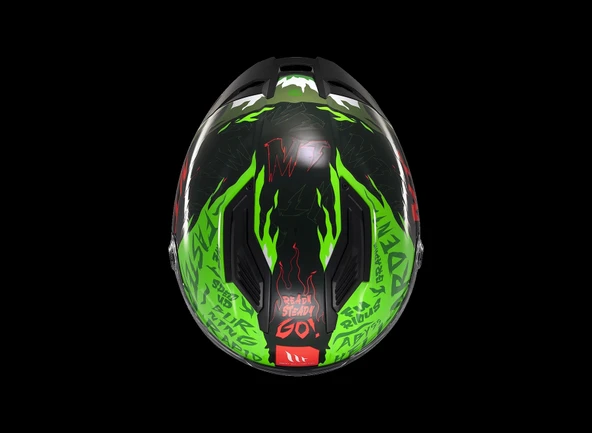 KASK MT STINGER ARDENT C6 PARLAK SİYAH/YEŞİL - 3