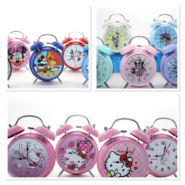 Kuromi, Hello Kitty, Mickey Mouse Masa Üstü Çalar Saat ürün görseli