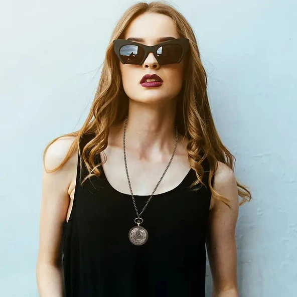 Valkyrie Vintage Antika Tasarım Dilşli Roma Rakamlı Zarif Bronz Kuvars Cep Köstekli Saat - 7