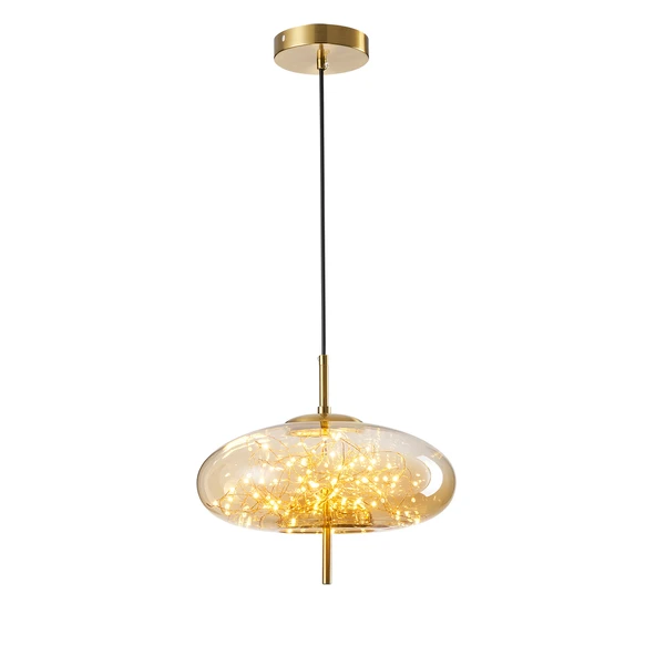 Apliqa Zuna  10 Watt 3000K Eskitme Bal Camlı Tekli Peri Led Sarkıt Avize ürün görseli