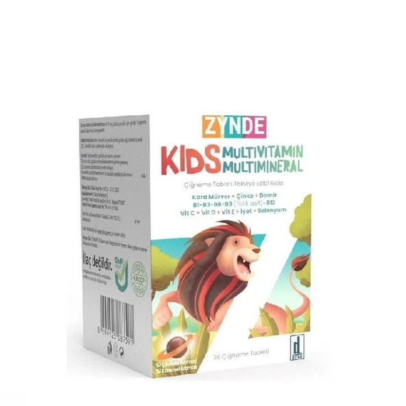 Zynde Kids Multivitamin 36 Çiğneme Tableti ürün görseli