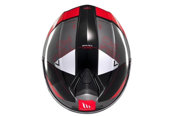 KASK MT GENESİS SV ATEMPO B15 ÇENE AÇILIR PARLAK KIR/BEYAZ - Resim 6