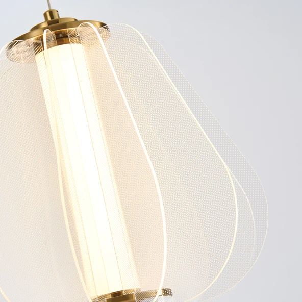 Apliqa Hopps 18 Watt 3000K Elips Bakır Tekli Led Sarkıt Avize - Resim 4