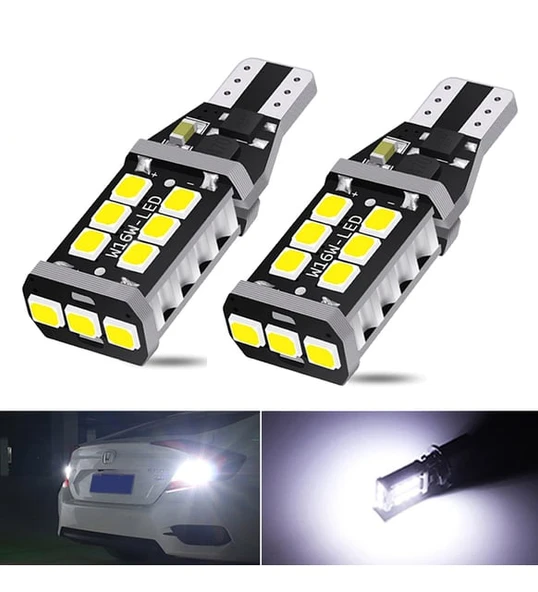 T15 Led Ampul 15 Ledli Canbuslı Ultra Parlak Beyaz - 2