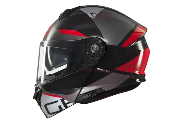 KASK MT GENESİS SV ATEMPO B15 ÇENE AÇILIR PARLAK KIR/BEYAZ ürün görseli