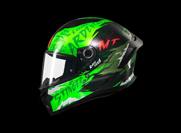KASK MT STINGER ARDENT C6 PARLAK SİYAH/YEŞİL - 2