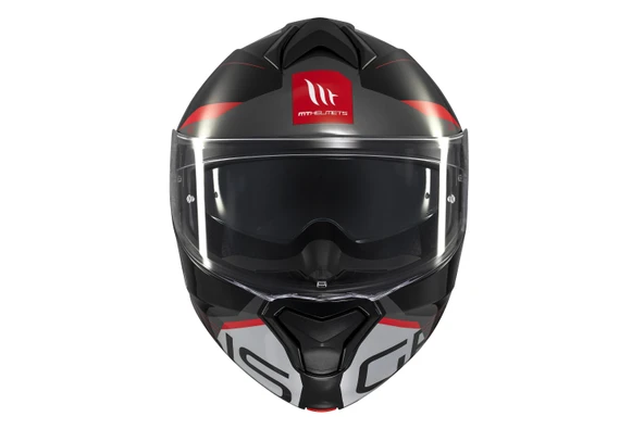 KASK MT GENESİS SV ATEMPO B15 ÇENE AÇILIR PARLAK KIR/BEYAZ - Resim 4