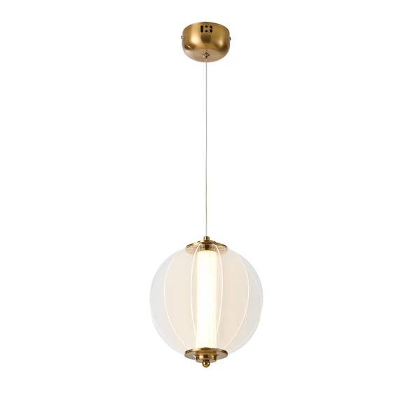 Penny 18 Watt 3000K Yuvarlak Bakır Tekli Led Sarkıt Avize - Resim 3