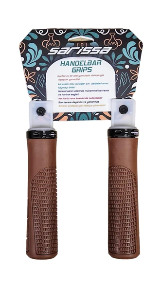 SARİSSA PVC Elcik Ergonomik Destekli Yapı Kaymaz Tasarım Vidalı Bisiklet Elciği Kahverengi - Resim 2