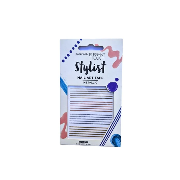 Elegant Touch Metallic Tırnak Sticker Seti – Metalik Renkler