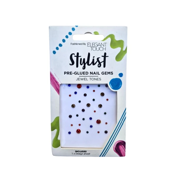 Elegant Touch Stylist Jewel Tones Hazır Yapışkanlı Tırnak Taşları –  Renkli Kristal Renk