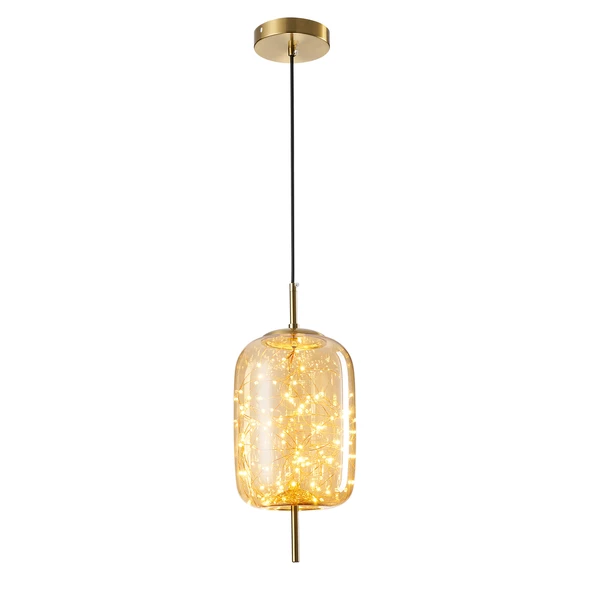 Apliqa Lewi 10 Watt 3000K Eskitme Bal Camlı Tekli Peri Led Sarkıt Avize ürün görseli