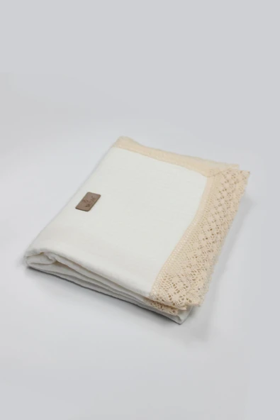 Bistyle Organik Müslin 80x90 Fistolu Battaniye 70112 Ekru - 4