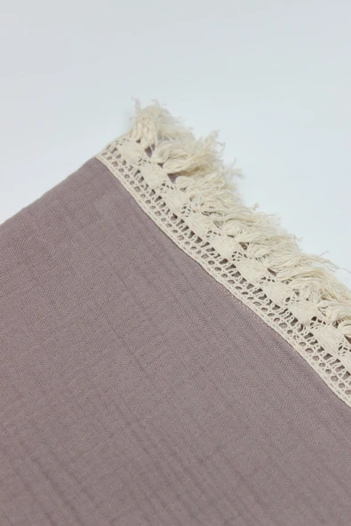 Bistyle Organik Müslin 80x90 Fistolu Battaniye 70112 Antrasit - 3