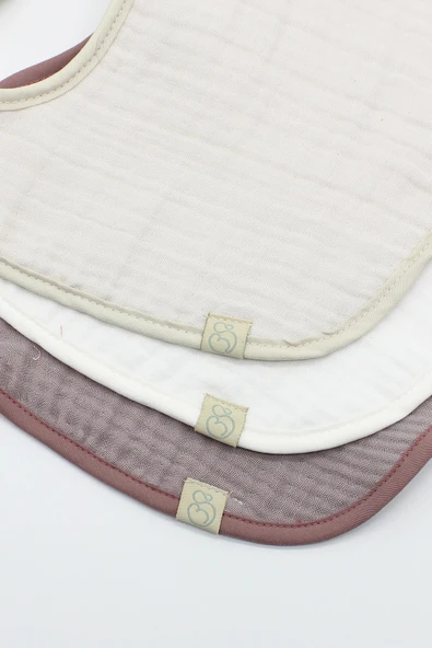 Bistyle Müslin Önlük 3'Lü 60101 Taş Ekru Antrasit - Resim 3