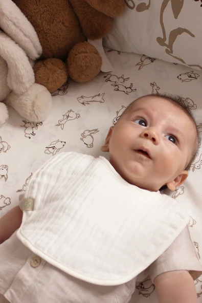 Bistyle Müslin Önlük 3'Lü 60101 Taş Ekru Antrasit - Resim 5