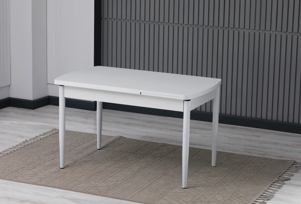 BEYAZ MDF 80 X 130 AÇILABİLİR MUTFAK MASASI