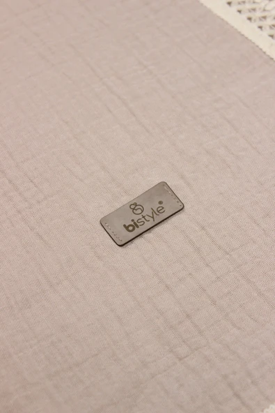 Bistyle Organik Müslin 80x90 Fistolu Battaniye 70112 Bej - 2