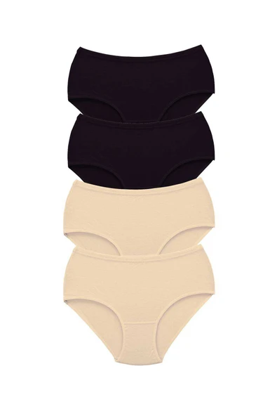 4 Adet Tutku Kadın Yüksek Bel Bato Kalın Lastik Külot S2 ürün görseli