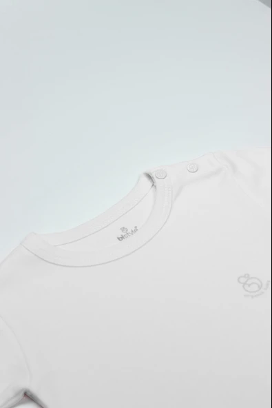 Bistyle Organik Natural Basic Style Yarım Kol Body Bs17103 Beyaz - 2