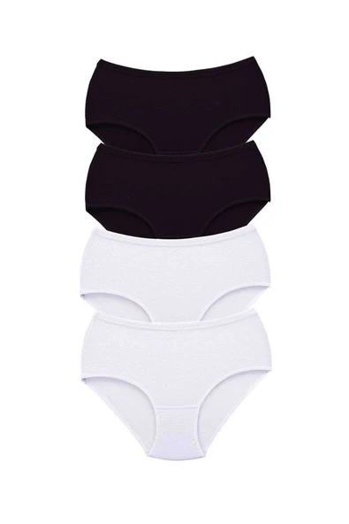 4 Adet Tutku Kadın Yüksek Bel Bato Kalın Lastik Külot S4 ürün görseli