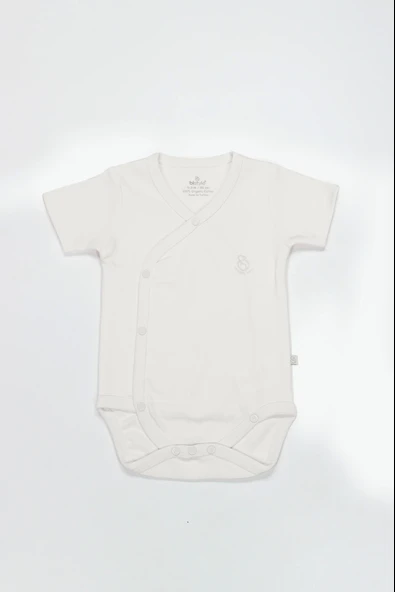 Bistyle Organik Natural Basic Style Kruvaze Yarım Kol Body Bs17101 Ekru