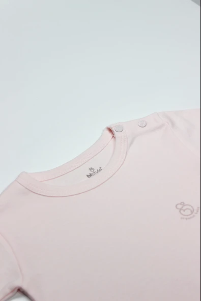 Bistyle Organik Natural Basic Style Yarım Kol Body Bs17103 Pembe - 2