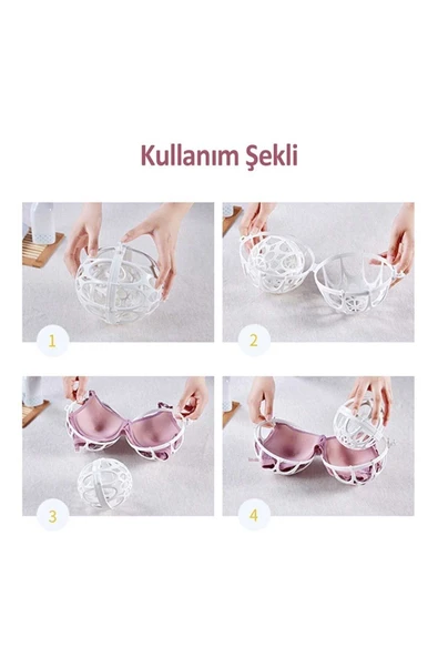 Plastik Sütyen Koruyucu Yıkama Topu - Resim 7