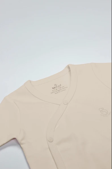 Bistyle Organik Natural Basic Style Kruvaze Yarım Kol Body Bs17101 Bej - 2