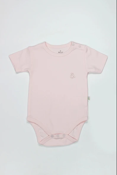 Bistyle Organik Natural Basic Style Yarım Kol Body Bs17103 Pembe