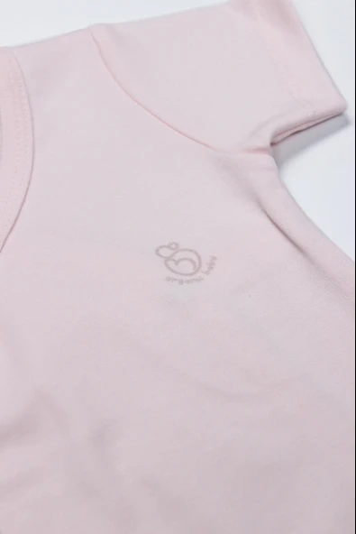 Bistyle Organik Natural Basic Style Kruvaze Yarım Kol Body Bs17101 Pembe - 3