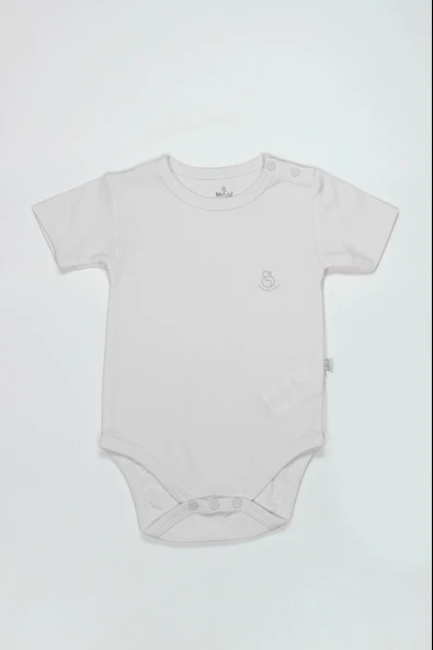 Bistyle Organik Natural Basic Style Yarım Kol Body Bs17103 Beyaz