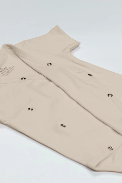 Bistyle Organik Natural Basic Style Kruvaze Yarım Kol Body Bs17101 Bej - 4