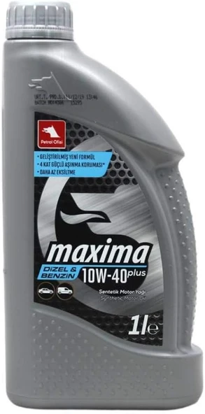 PO Petrol Ofisi Maxima 10W/40 1 Lt Sentetik Motor Yağı