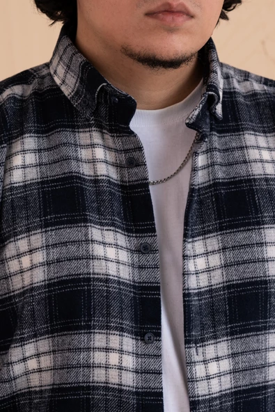 MUGİ SLİMFİT EKOSELİ ERKEK ODUNCU GÖMLEK - Resim 9