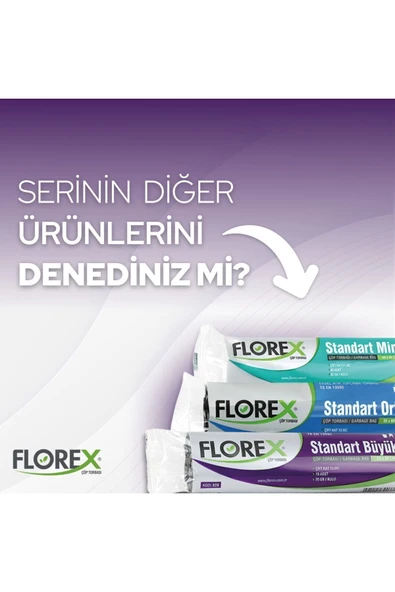 Florex Standart Büyük Boy Siyah Çöp Poşeti X 5 Rulo - 4