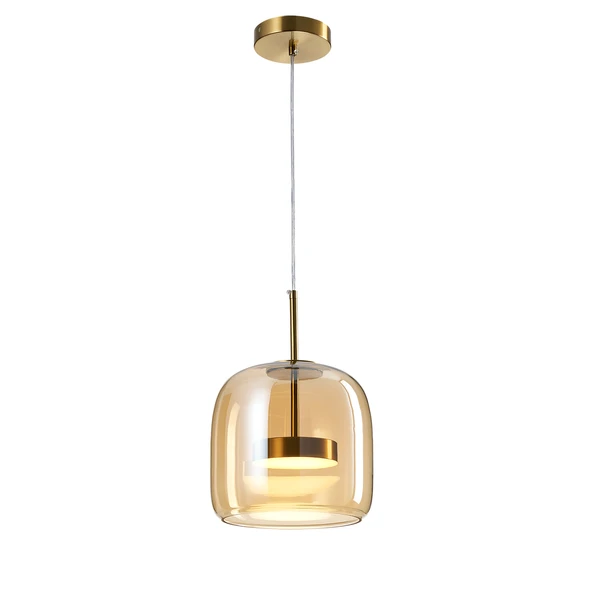 Apliqa Brook 12 Watt 3000KEskitme Bal Camlı Tekli Led Sarkıt Avize - Resim 3