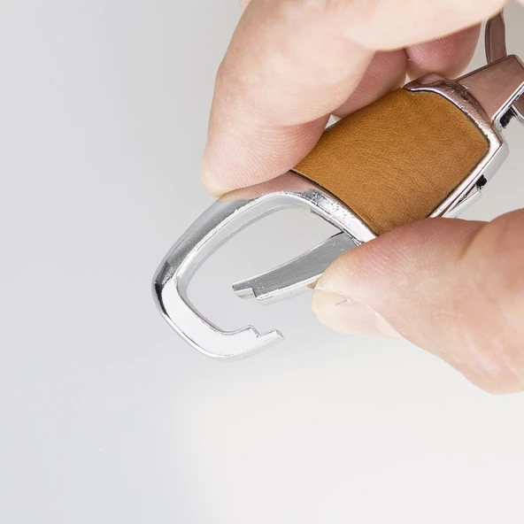 Deri Anahtarlık BKR13 V9 Taba - 2