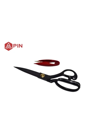 JANOME PIN Profesyonel Paslanmaz Çelik Siyah Terzi Makası 9"