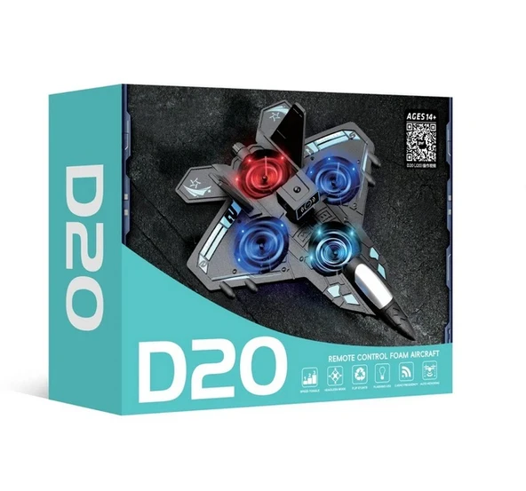 D20 Kameralı Wifi App Uçan Jet Drone Gyro Stabilize Engel Kaçınmalı Uzaktan Kumandalı Akıllı Köpük Uçak - 6