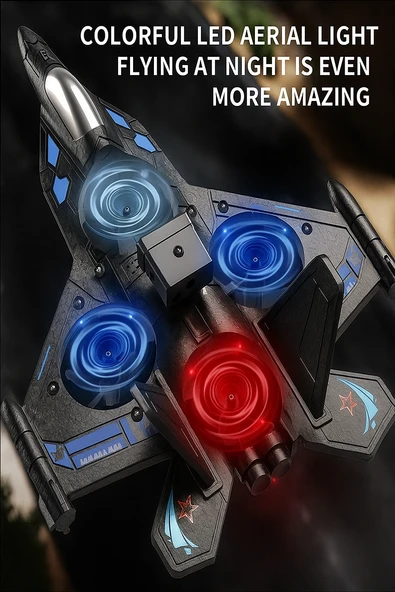 D20 Kameralı Wifi App Uçan Jet Drone Gyro Stabilize Engel Kaçınmalı Uzaktan Kumandalı Akıllı Köpük Uçak - 5