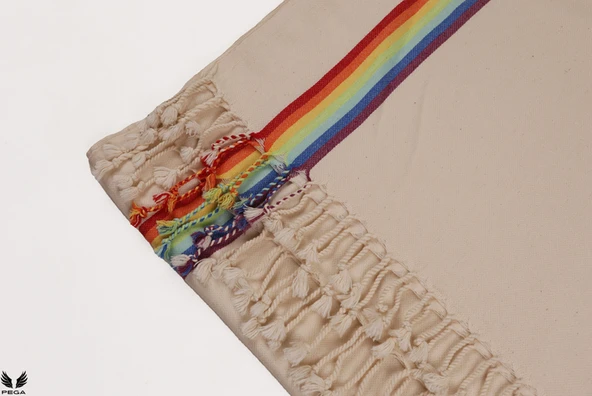 Pega Rainbow Peşkir 45x90 cm %100 Koton Gökkuşağı El/Baş Havlusu - 3