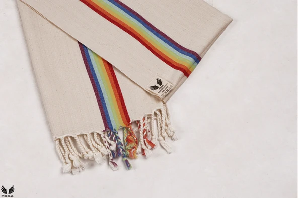 Pega Rainbow Peşkir 45x90 cm %100 Koton Gökkuşağı El/Baş Havlusu - 2