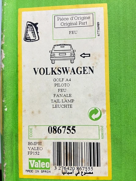 GOLF 4 SAĞ STOP LAMBASI VALEO 086755 - 1J6945096 - 3