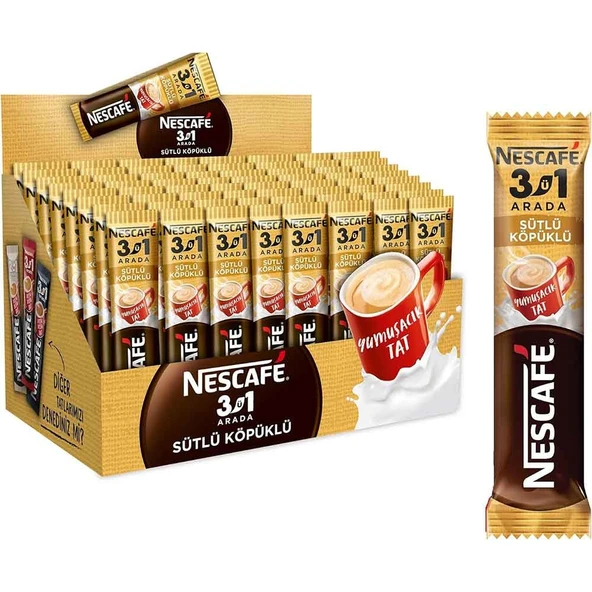 Nescafe 3'ü 1 Arada Sütlü Köpüklü Kahve 56 lı 4 Paket