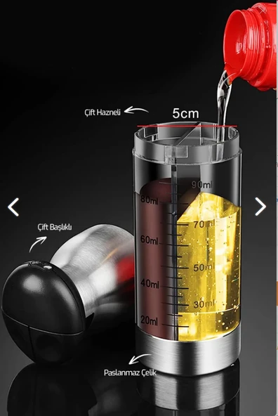 Çift Ölçekli Yağ ve Sirke Sprey Şişesi - Resim 4
