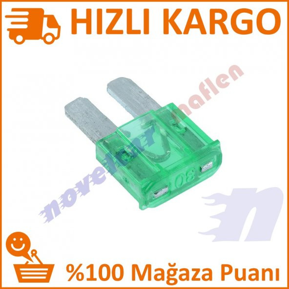 Mikro2 Sigorta 30A Genişlik 9mm Gerçek Amper Değeri!-S1658